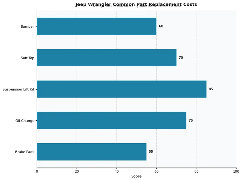 Jeep Wrangler Common Part Replacement Costs