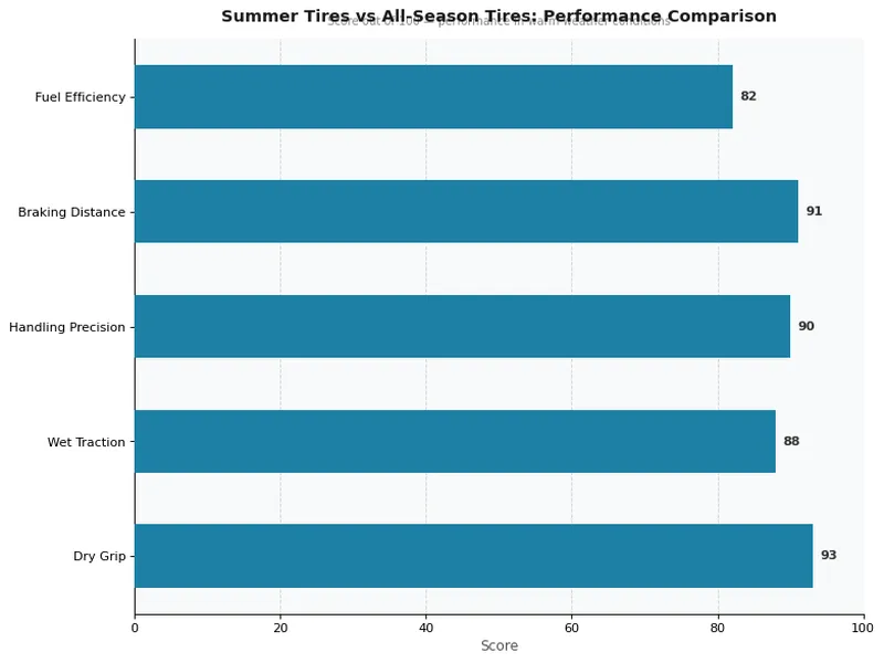 Summer Tires vs All-Season Tires: Performance Comparison