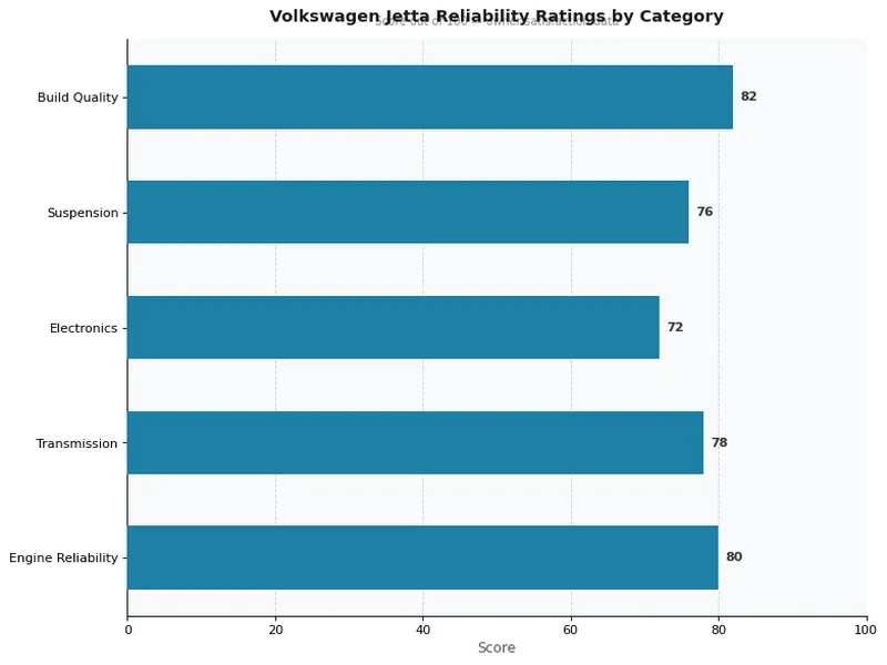 Volkswagen Jetta Reliability Ratings by Category