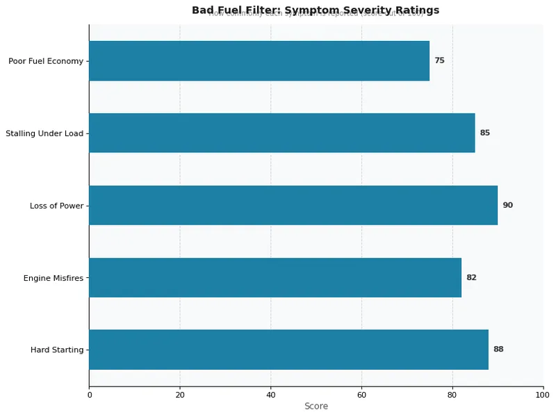 Bad Fuel Filter: Symptom Severity Ratings