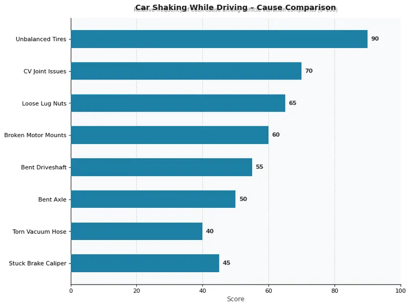 Car Shaking While Driving – Cause Comparison