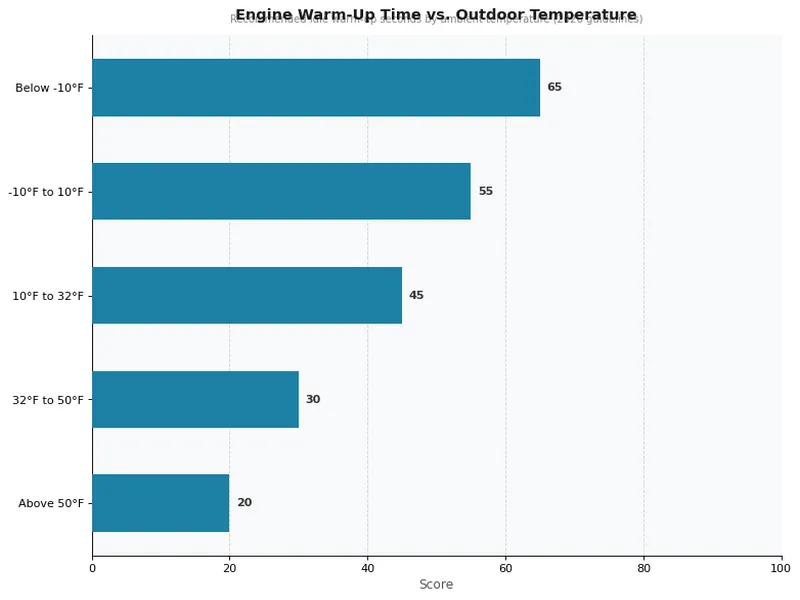 Engine Warm-Up Time vs. Outdoor Temperature