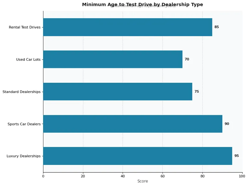 Minimum Age to Test Drive by Dealership Type