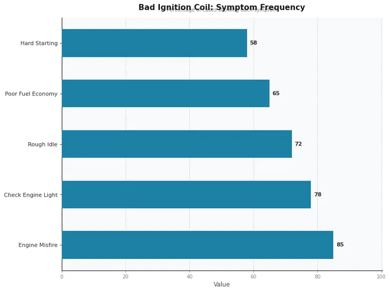 Bad Ignition Coil: Symptom Frequency