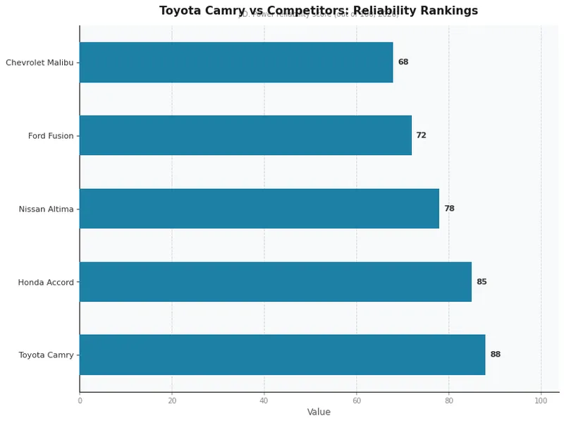 Toyota Camry vs Competitors: Reliability Rankings