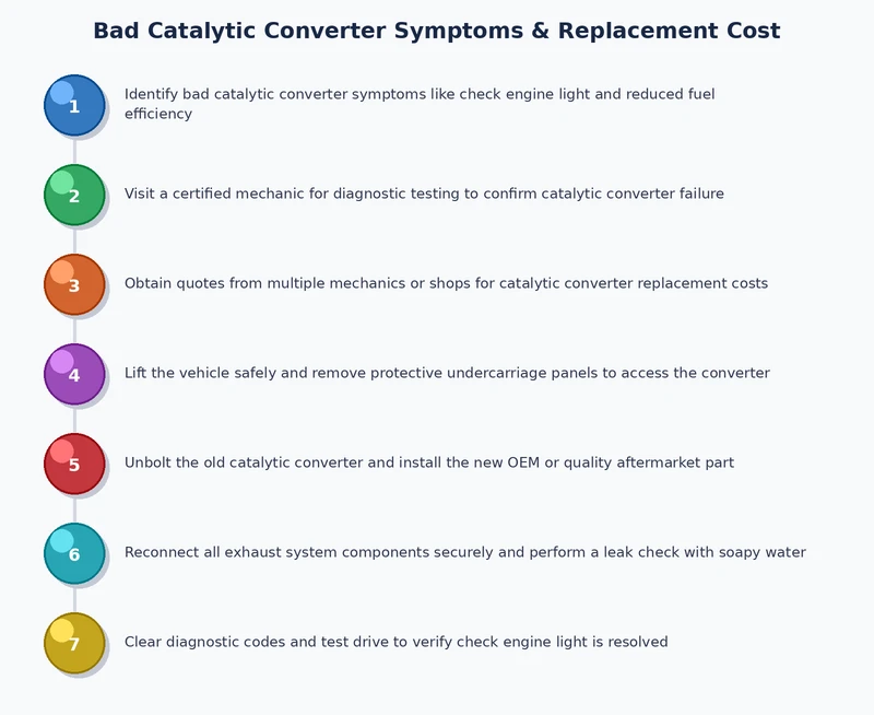 step-by-step diagnostic process for bad catalytic converter symptoms