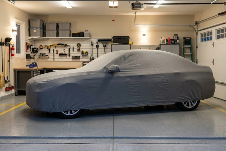 Best car cover protecting a vehicle parked outdoors from UV rays and debris