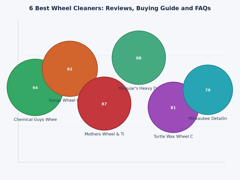 comparison chart of six best wheel cleaners by pH level formula type and finish compatibility