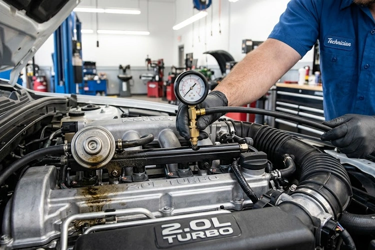 Brake lights not working on a car viewed from behind at night