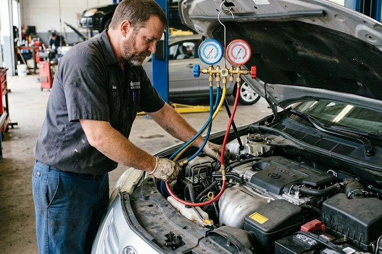 car AC not blowing cold air with dashboard vents showing warm airflow