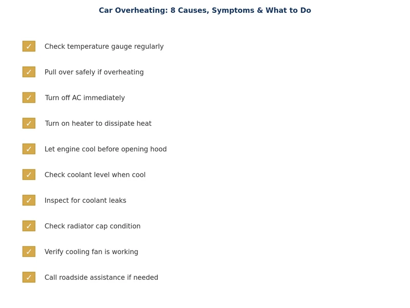 car overheating prevention checklist infographic