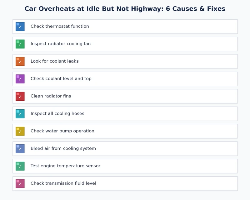 diagnostic checklist for tracing idle overheating causes step by step