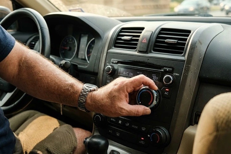 Car radio not working — blank unresponsive screen on a vehicle dashboard stereo unit