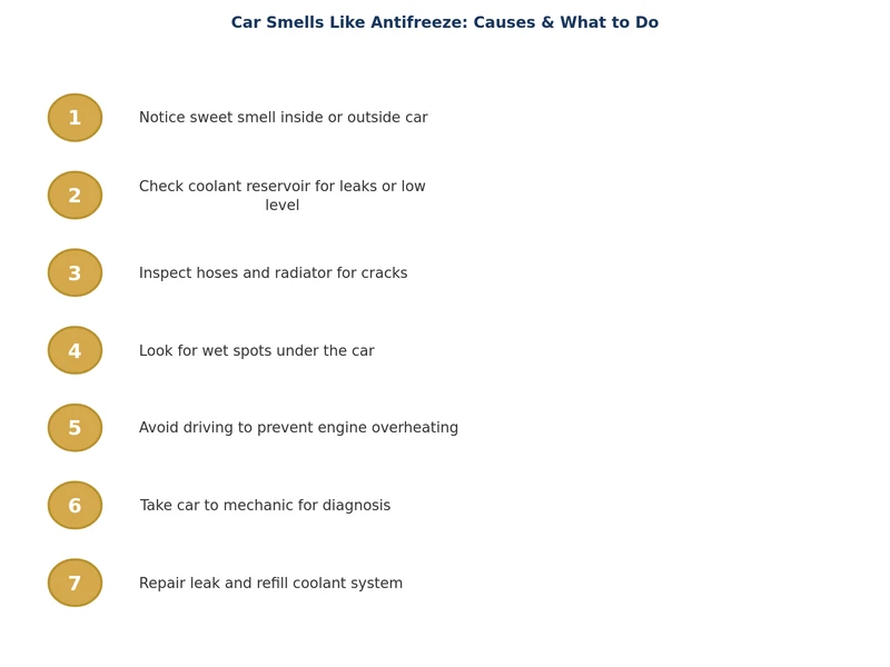 Step-by-step process for diagnosing a car that smells like antifreeze