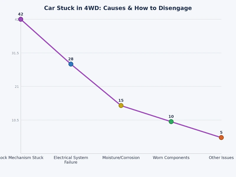 Bar chart comparing the most common causes of 4WD disengagement failure by frequency
