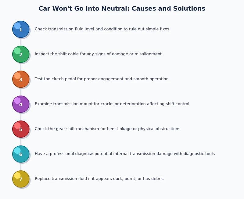 step-by-step diagnostic process for a car that won't go into neutral