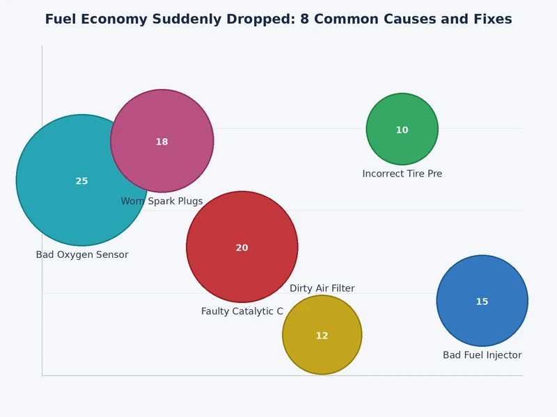 Bar chart comparing MPG impact of 8 common causes of fuel economy drop