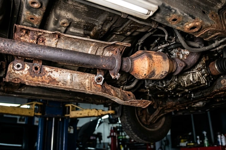 loose heat shield rattle on catalytic converter undercarriage