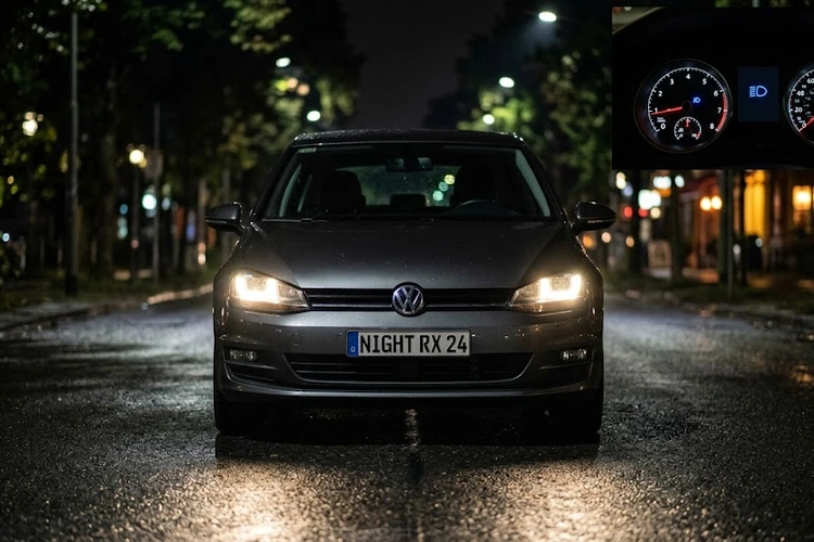 car high beams not working at night on dark road