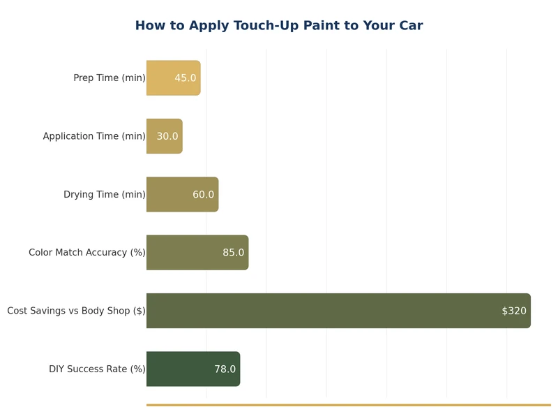 bar chart comparing touch-up paint product types by ease of use and finish quality