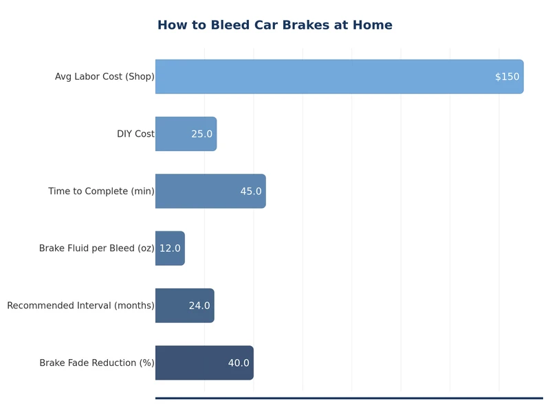 comparison chart of brake bleeding methods showing time, cost, and difficulty
