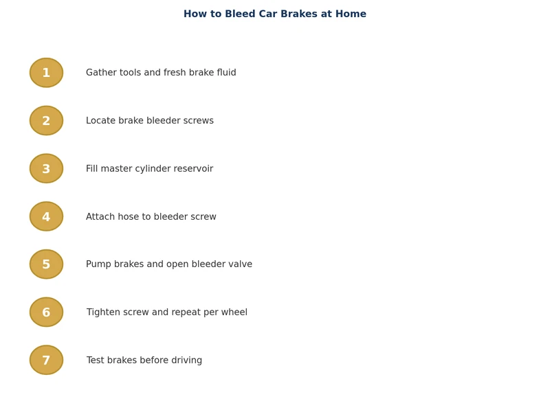 step-by-step process diagram for how to bleed car brakes at home