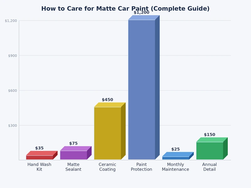 Matte car paint care product comparison chart showing safe versus harmful product categories