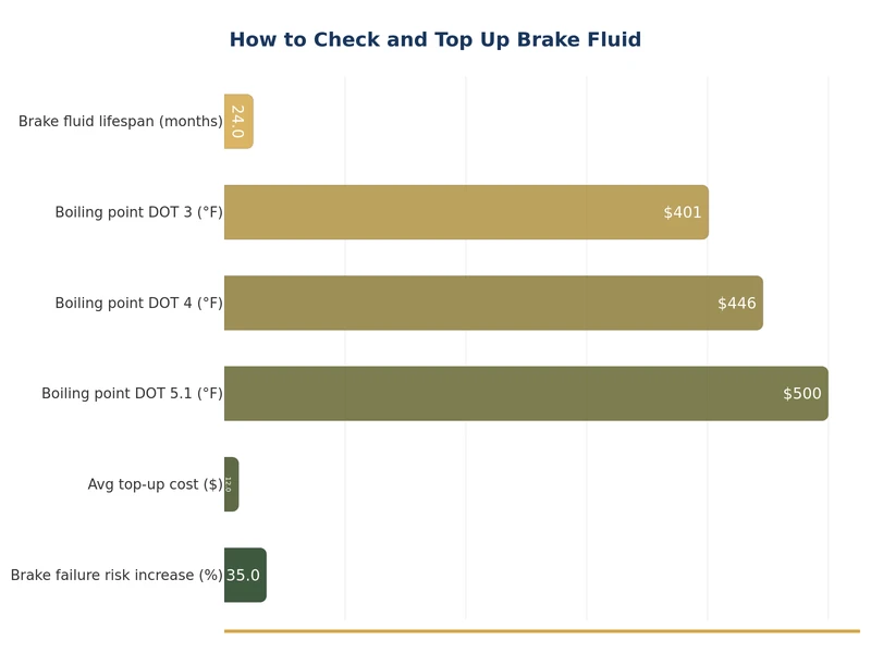 brake fluid boiling point comparison chart by DOT type
