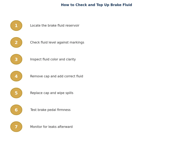 step by step process diagram for topping up brake fluid