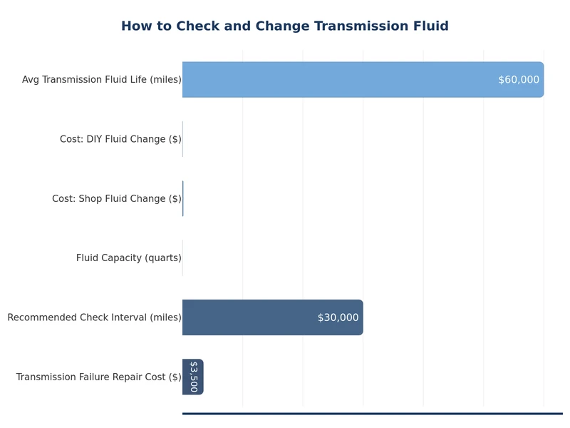 Bar chart comparing transmission fluid change costs: DIY vs professional service
