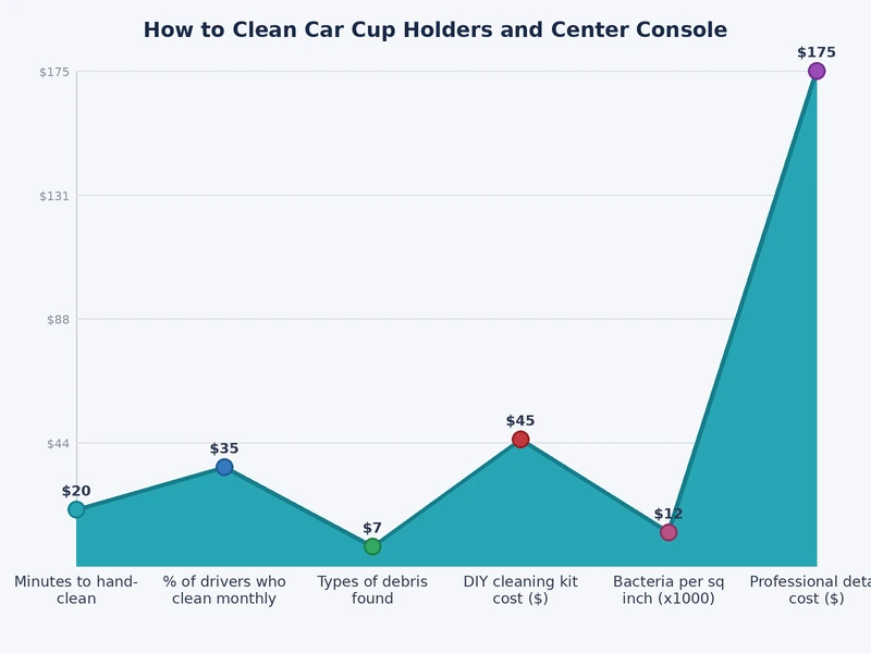 comparison chart of cup holder cleaning methods by cost, effort, and effectiveness