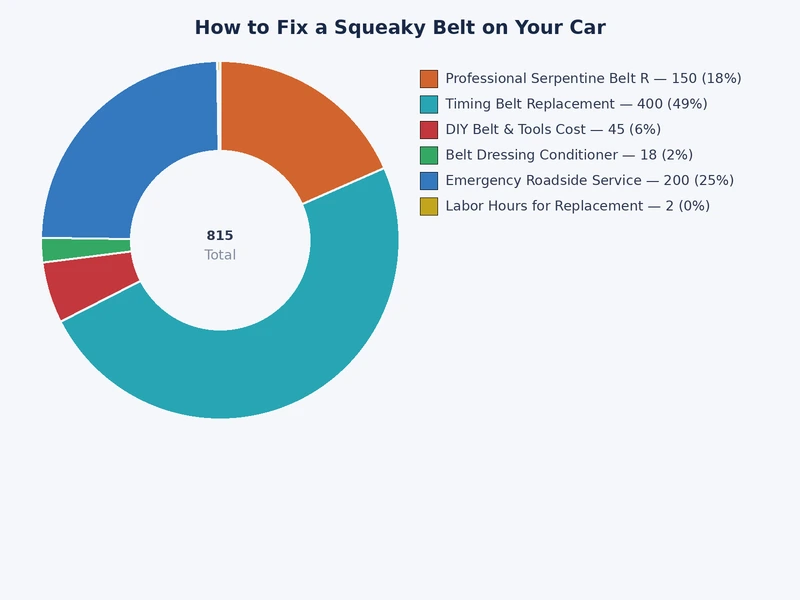 Bar chart comparing frequency of serpentine belt squeak causes across vehicle platforms