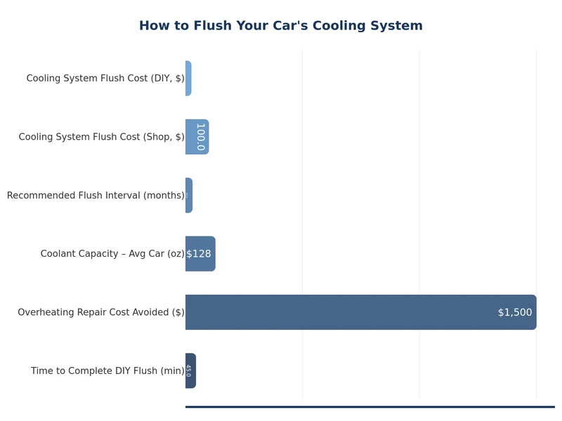 bar chart showing coolant flush intervals by coolant type