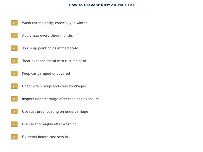 rust prevention checklist for car owners