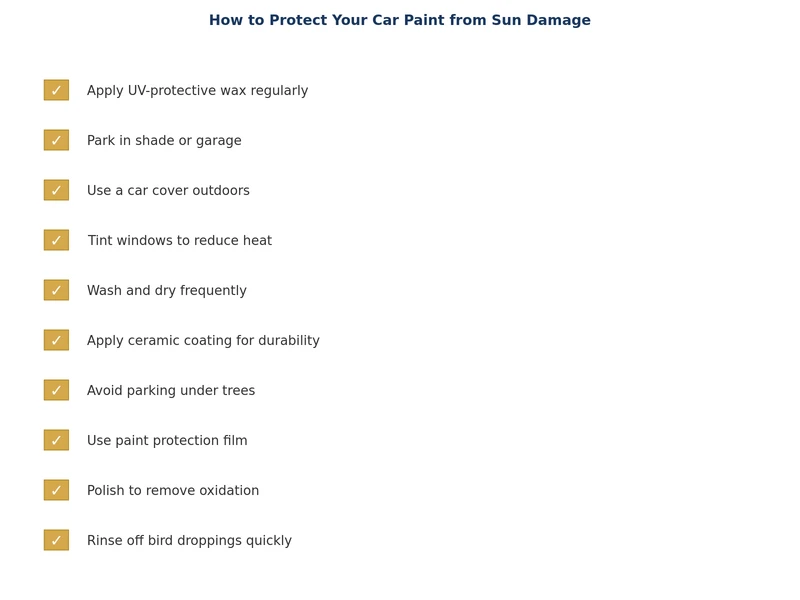 sun protection checklist for car paint maintenance routine