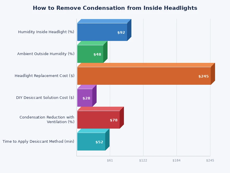 bar chart showing how long condensation takes to clear by severity level
