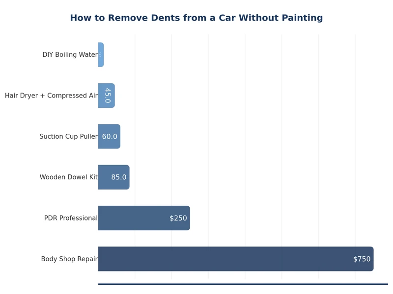 chart comparing dent removal methods by cost and effectiveness
