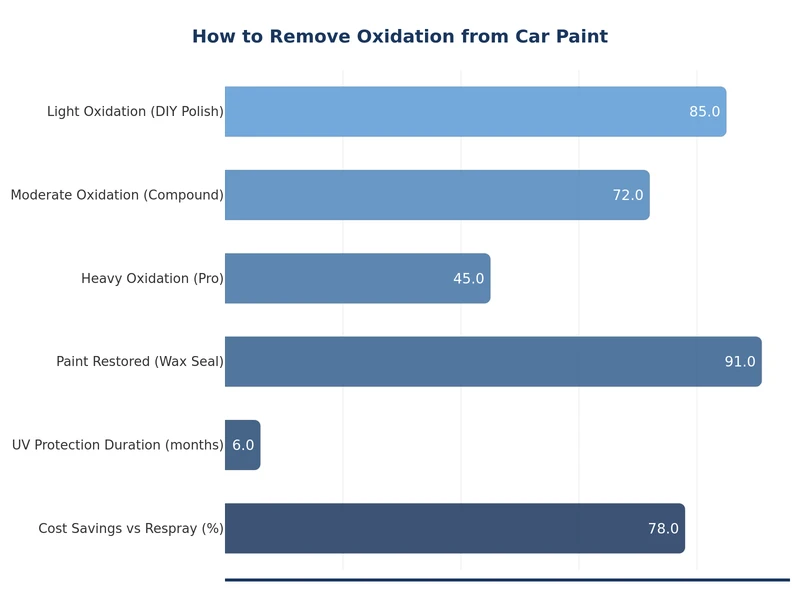 chart comparing oxidation severity levels and recommended treatments