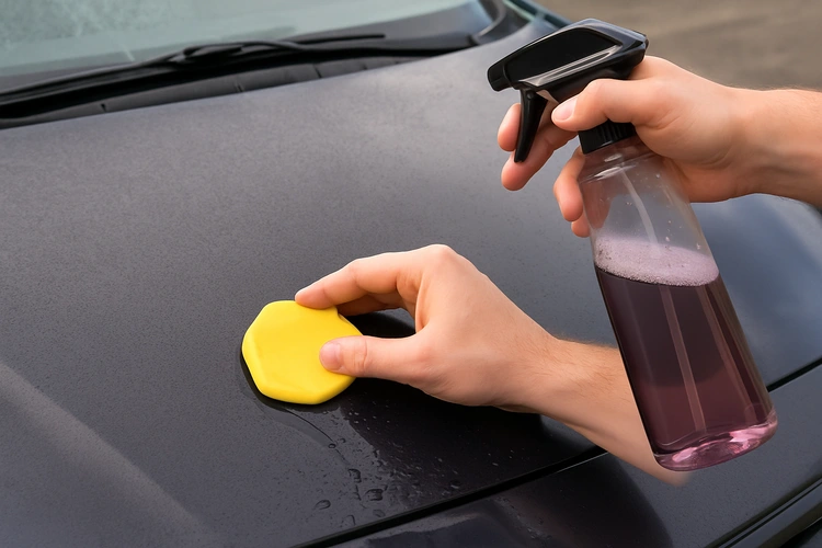 how to remove paint overspray from car using a clay bar on a red vehicle