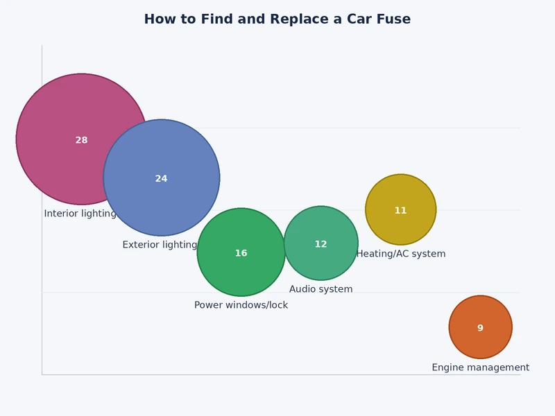 chart of car fuse amp ratings and the circuits they protect