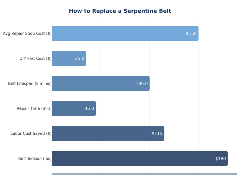 chart comparing serpentine belt replacement costs DIY vs shop by vehicle type