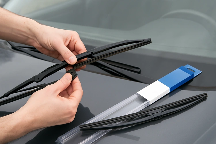 how to replace windshield wiper blades on a car in a driveway