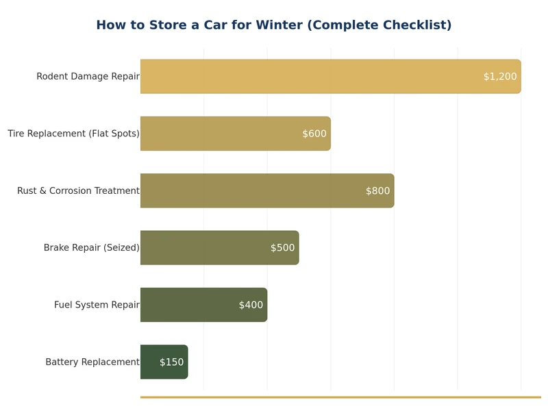 bar chart showing car storage preparation task priorities