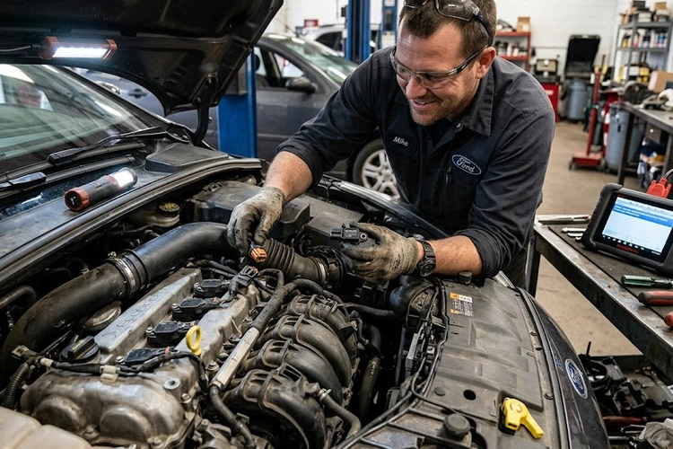 MAP sensor symptoms including rough idle and check engine light illuminated on a vehicle dashboard