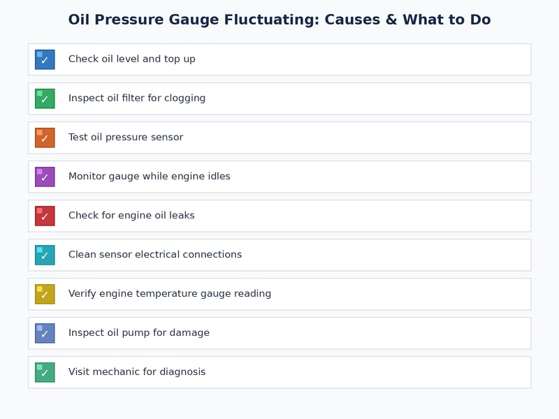 oil pressure gauge fluctuating diagnosis checklist steps for drivers