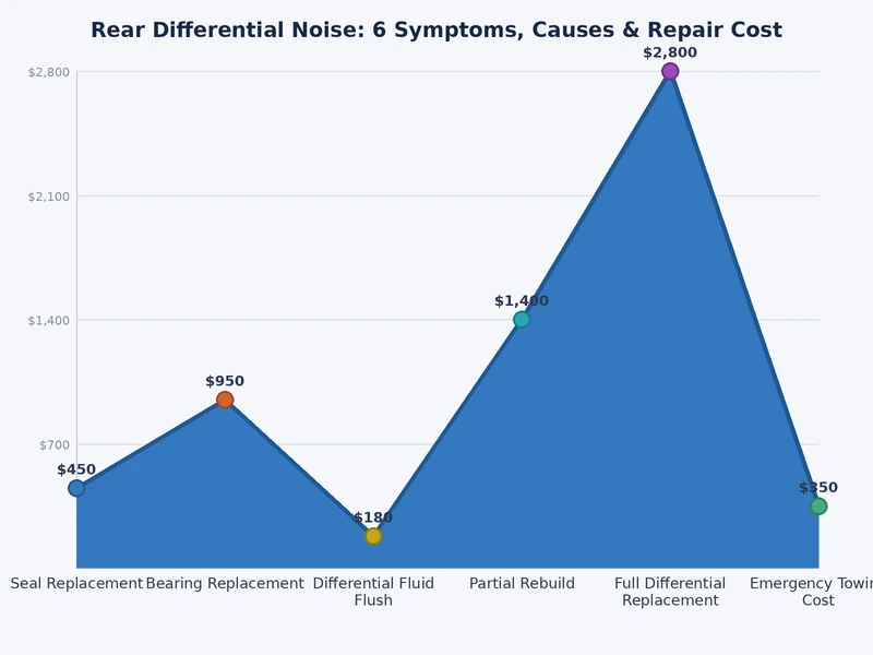 rear differential noise symptoms repair cost comparison chart by failure type