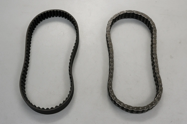 timing belt vs timing chain side by side comparison on engine