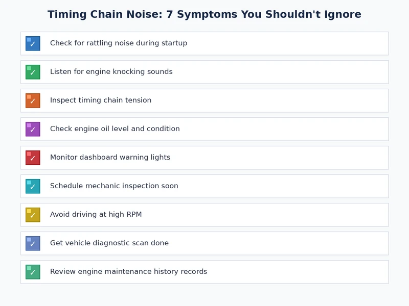 Timing chain noise symptoms diagnostic checklist for mechanics
