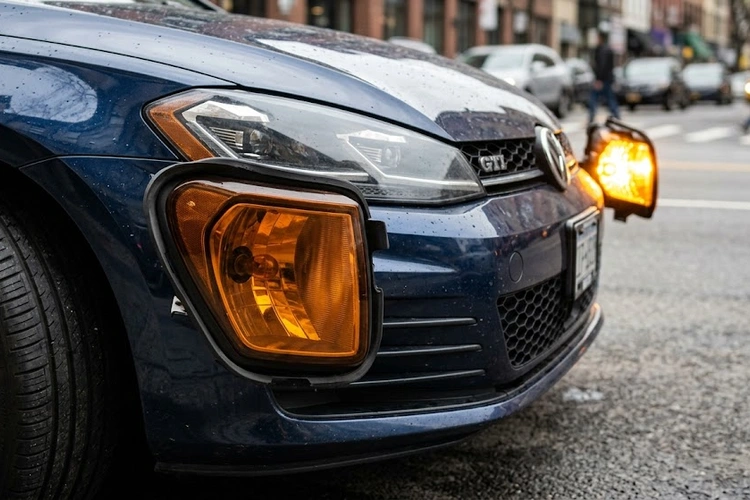 Turn signal not working — mechanic inspecting turn signal bulb and flasher relay