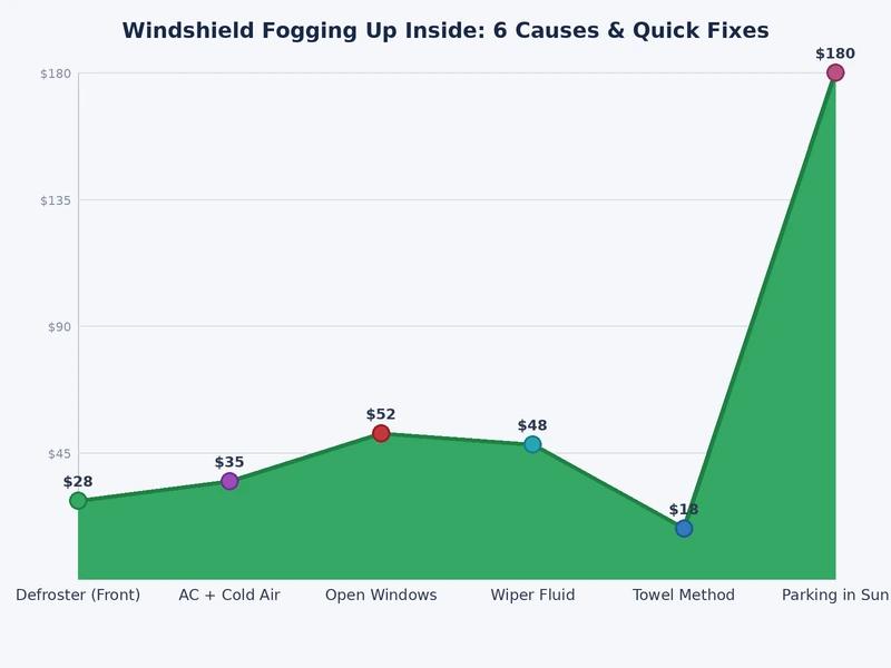 bar chart comparing defog clearance times across different HVAC settings and methods